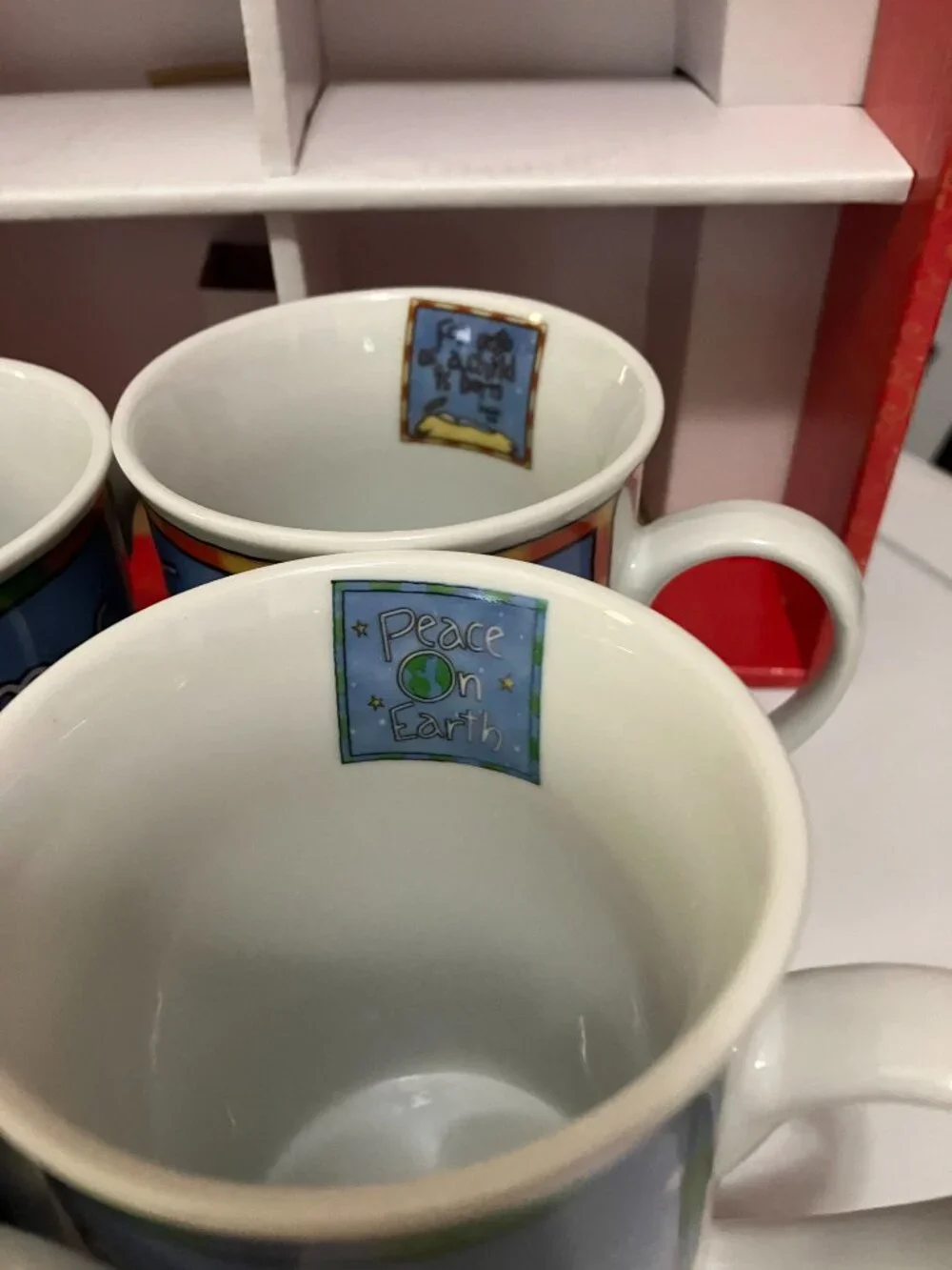 EIGHT Christmas Mugs Brand New in Box TWO boxes of 4 Cups